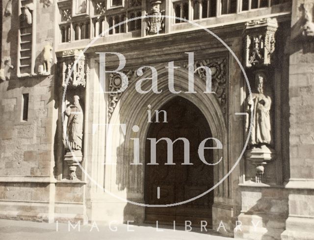 The west door, Bath Abbey 1961