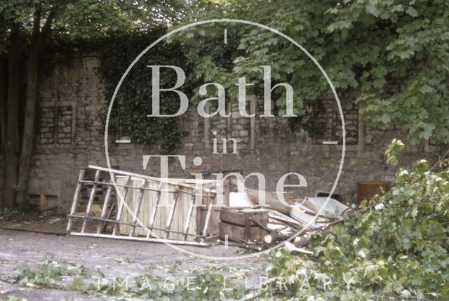 Ruins of Bathwick Mill, Pulteney Weir, Bath 1969