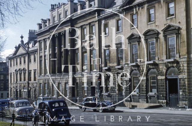 West side of Queen Square, Bath 1956