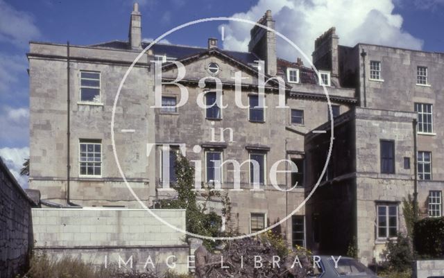 Rear of northwest corner of Queen Square, Bath 1982