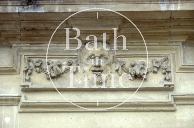 Doorway detail, 12, Queen Square, Bath 1985