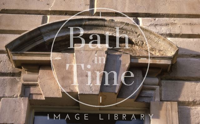 Keystone of window, 18a, Queen Square, Bath 1969