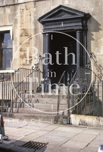 Doorway before restoration, 1, Royal Crescent, Bath 1969