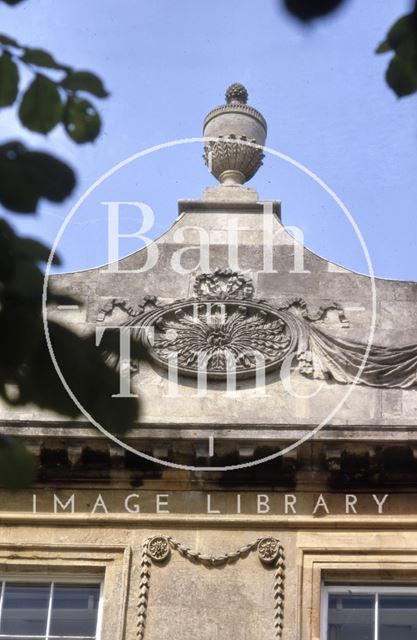 Centre of pediment, 10 & 11, Somerset Place, Bath 1970