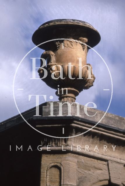 Vase above the Mineral Water Fountain, Stall Street, Bath 1970