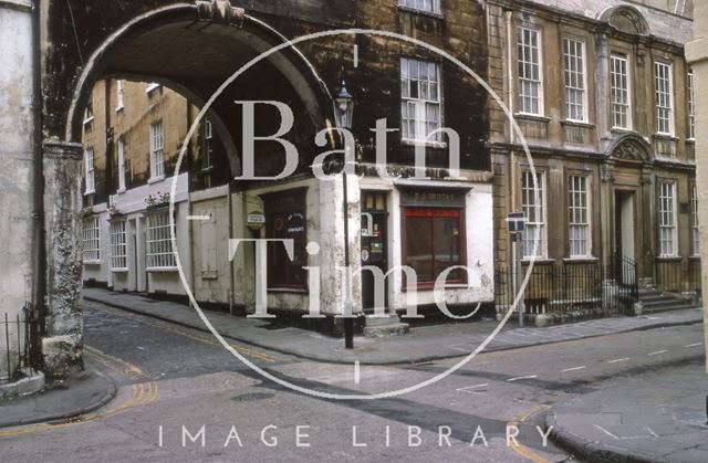 Queen Street and Trim Street from Trim Bridge, Bath 1969