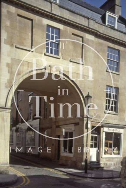 Queen Street from Trim Bridge, Bath 1981