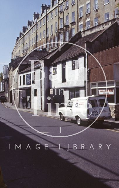 Walcot Street and the rear of the Paragon, Bath 1981