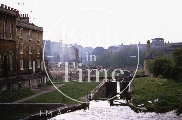 Demolition of Waterloo Buildings, Widcombe, Bath 1969