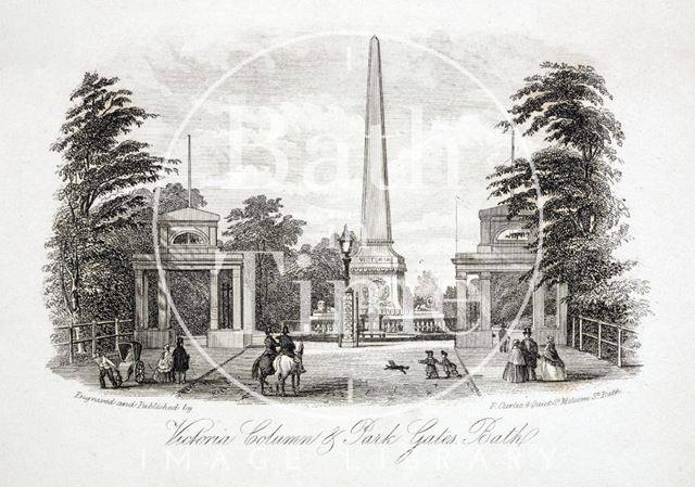 Victoria Column & Park Gates, Bath c.1860