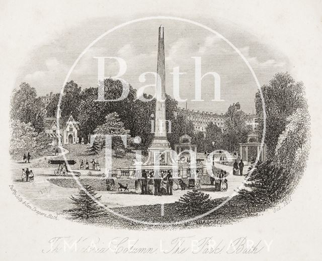 The Victoria Column, The Park, Bath c.1858