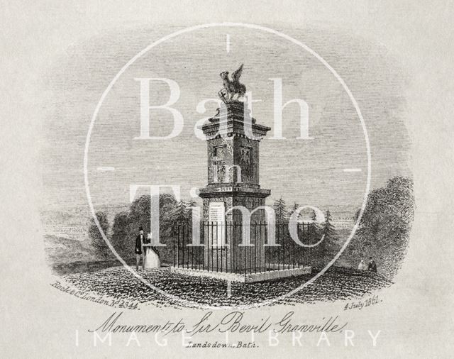 Monument to Sir Bevil Grenville on Lansdown Hill, Bath 1861