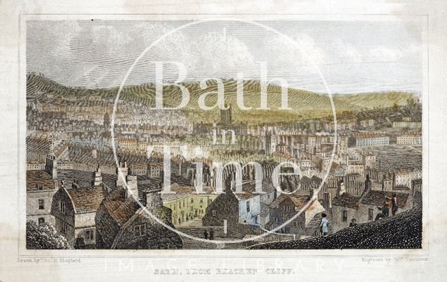 Bath from Beechen Cliff 1829