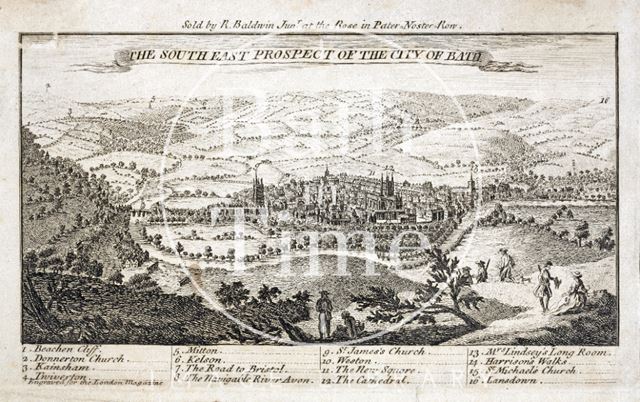 The South East Prospect of Bath 1749