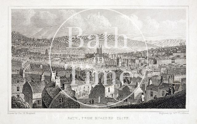 Bath from Beechen Cliff 1829