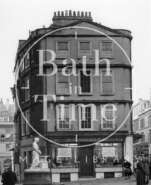 Corner of Abbey Church Yard and High Street, Bath c.1955