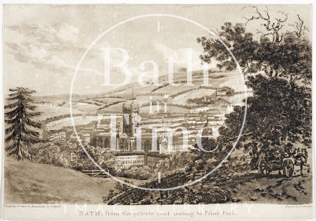 Bath from the private Road leading to Prior Park 1793