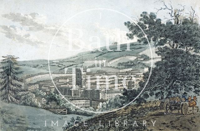 Bath from the private Road leading to Prior Park 1793