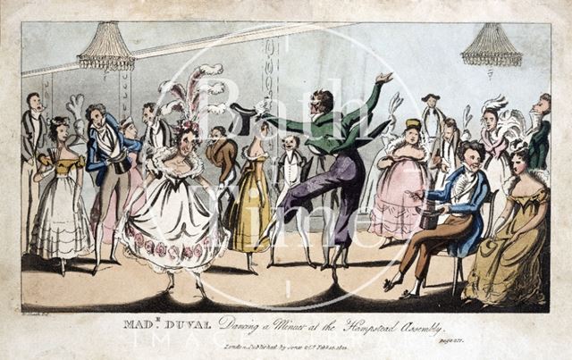 Madame Duval. Dancing a Minuet at the Hampstead Assembly 1822