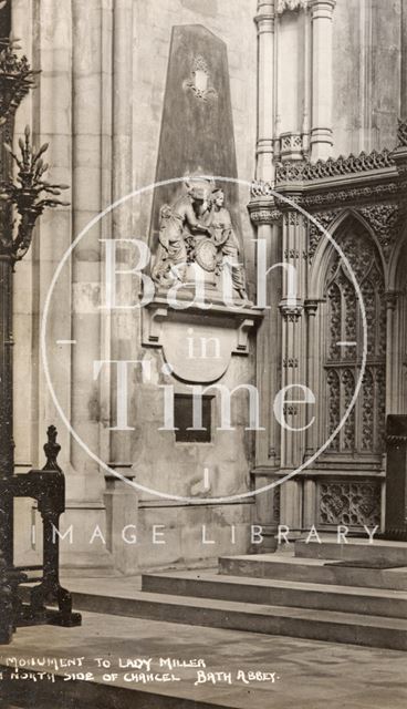 Monument to Lady Miller, Bath Abbey c.1930