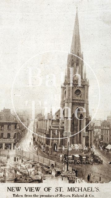 New view of St. Michael's Church, Bath 1924