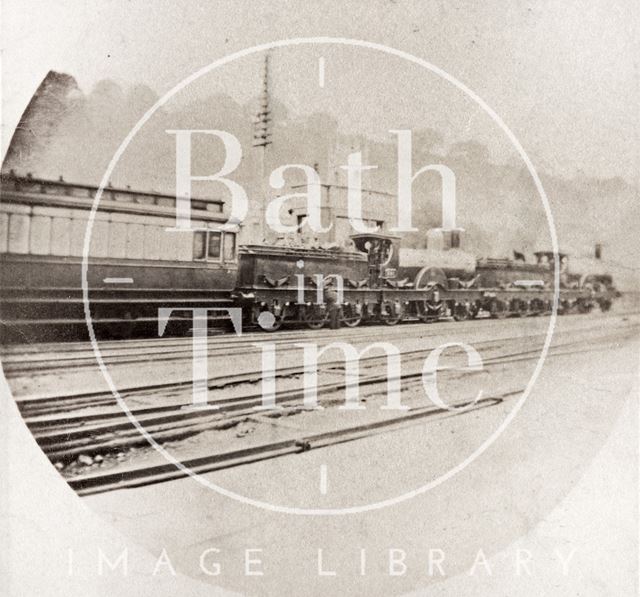 Great Western engine at Bath Spa Station c.1893