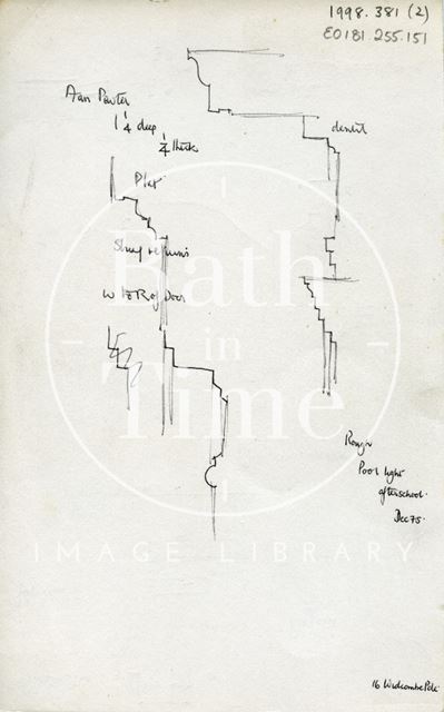 Doorway profiles, 16, Widcombe Parade, Bath 1975
