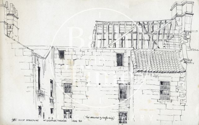 Rear of 8, 8a & 9, Widcombe Parade, Bath 1970