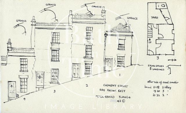 1 to 4, Clement Street, Walcot, Bath 1964