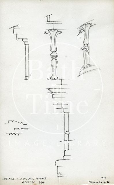 Various details, 4, Cleveland Terrace, London Road, Bath 1970