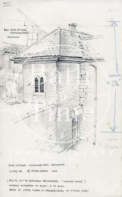 Rose Cottage, Cleveland Row, Bathwick, Bath 1966