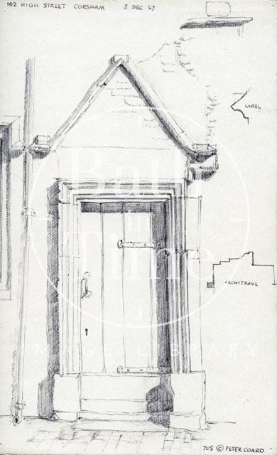 Doorway, 12, High Street, Corsham, Wiltshire 1967