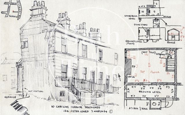 8 to 10, Caroline Terrace, Dolemeads, Bath 1964