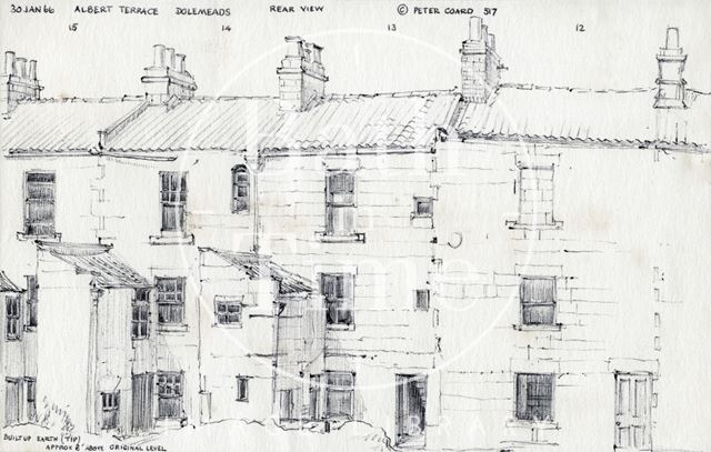 Rear of 12 to 15, Albert Terrace, Dolemeads, Bath 1966