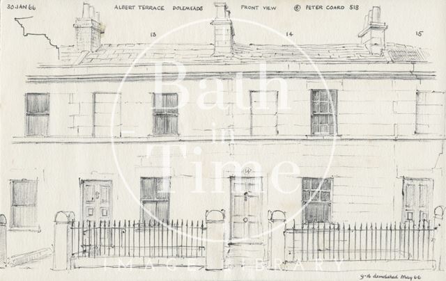 13 to 15, Albert Terrace, Dolemeads, Bath 1966