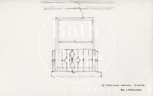 Balcony, 47, Eldon Place, Larkhall, Bath 1969