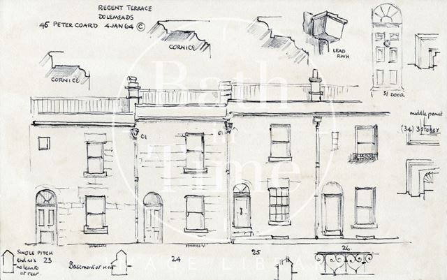 23 to 26, Regent Terrace, Dolemeads, Bath 1964