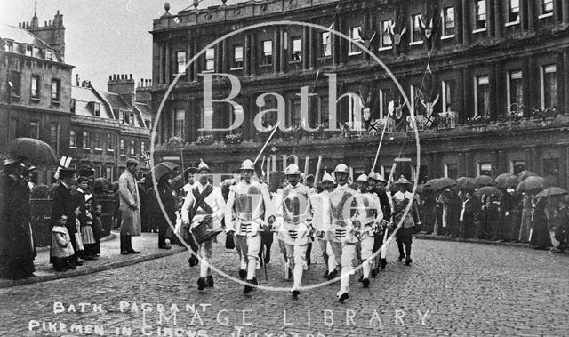 Pikemen at the Circus, the Bath Historical Pageant 1909