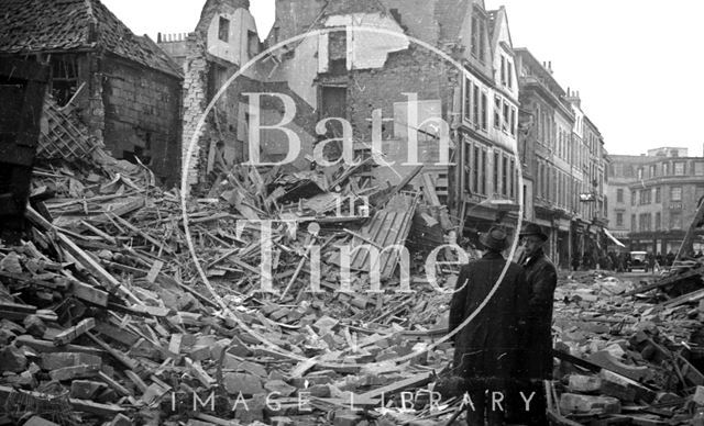 Bomb damaged Kingsmead Street, Bath 1942