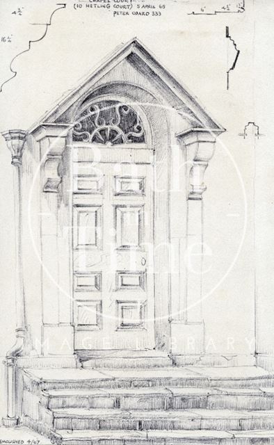 Doorway, 7, Chapel Court, Bath 1965